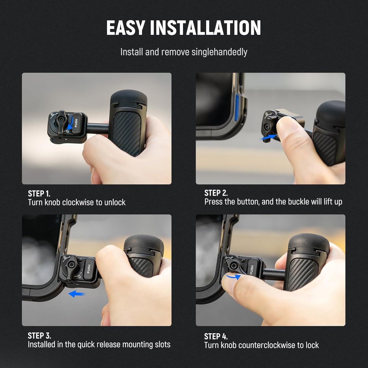 Neewer PA045B Quick Release Phone Cage Handle