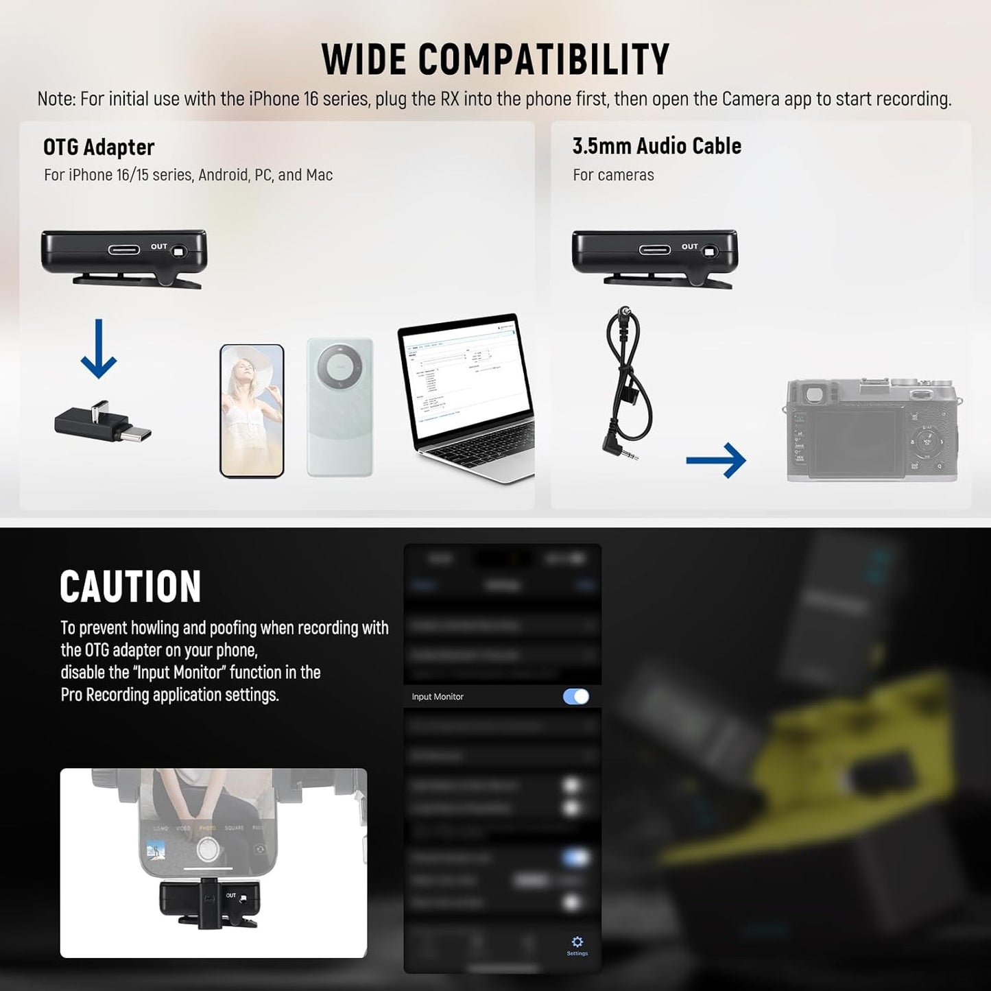 Neewer CM28 Dual Wireless Lavalier Microphone System with Charging Case