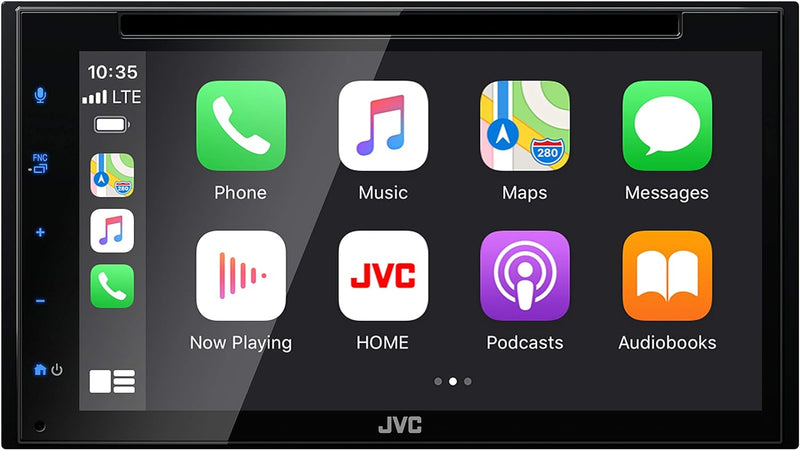 JVC KW-V66BT CarPlay Android Auto DVD Receiver, 6.8