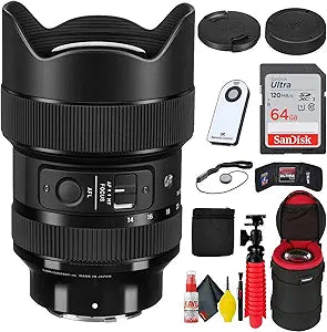 Sigma 213965 14-24mm f/2.8 DG DN Art Lens Sony E Bundle