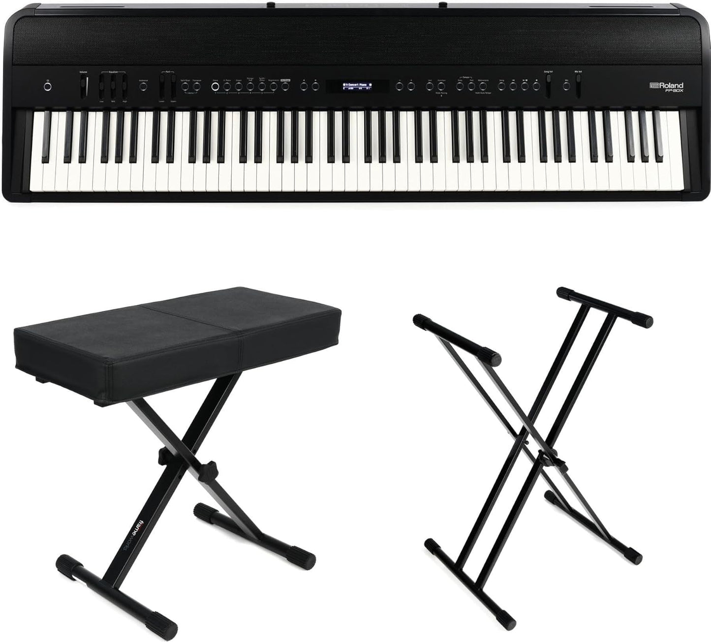 Roland FP-90X Digital Piano Essentials Bundle Black