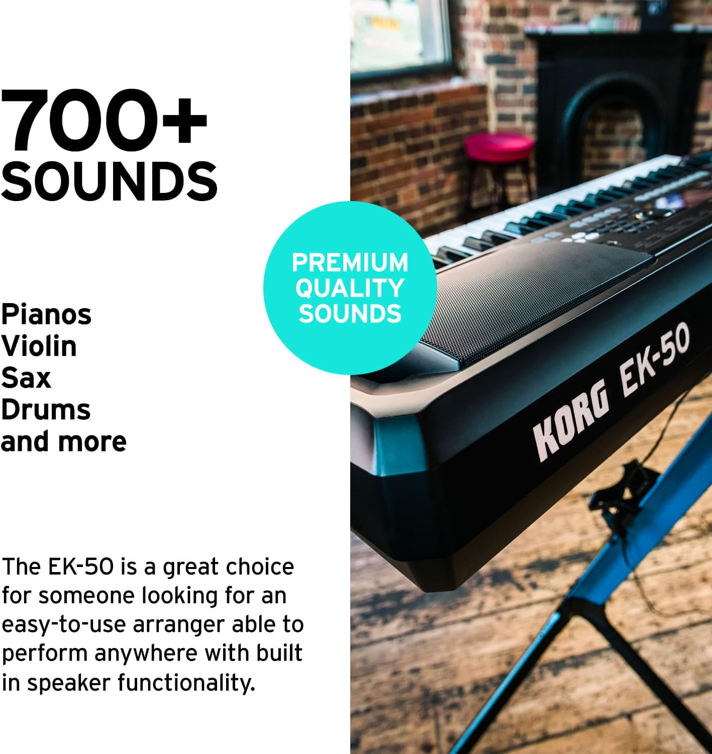 Korg EK50 61-Key Arranger Keyboard: Entertainer Series