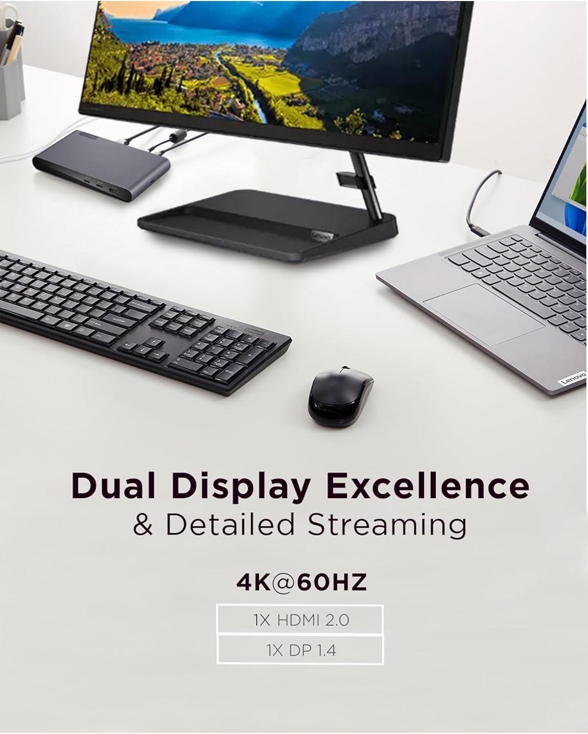 Lenovo 40B30090US USB-C Universal Docking Station (Dual Display)