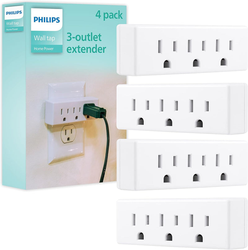 Philips SPS1632W/37 3-Outlet Extender 4-Pack — main product image