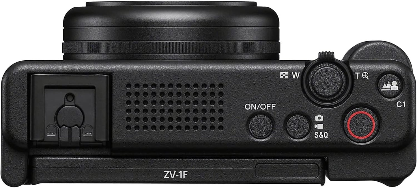 Sony E3SNZV1FB ZV-1F Vlogging Camera 4K Bundle