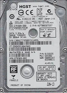 Hitachi HTS725050A7E630 500GB SATA Hard Drive — main product image