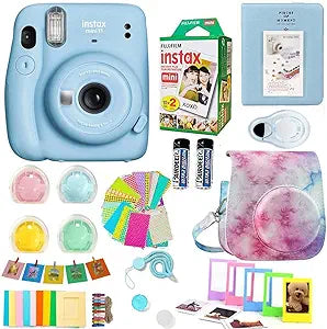 Fujifilm Instax Mini 11 Sky Blue Camera Bundle Film