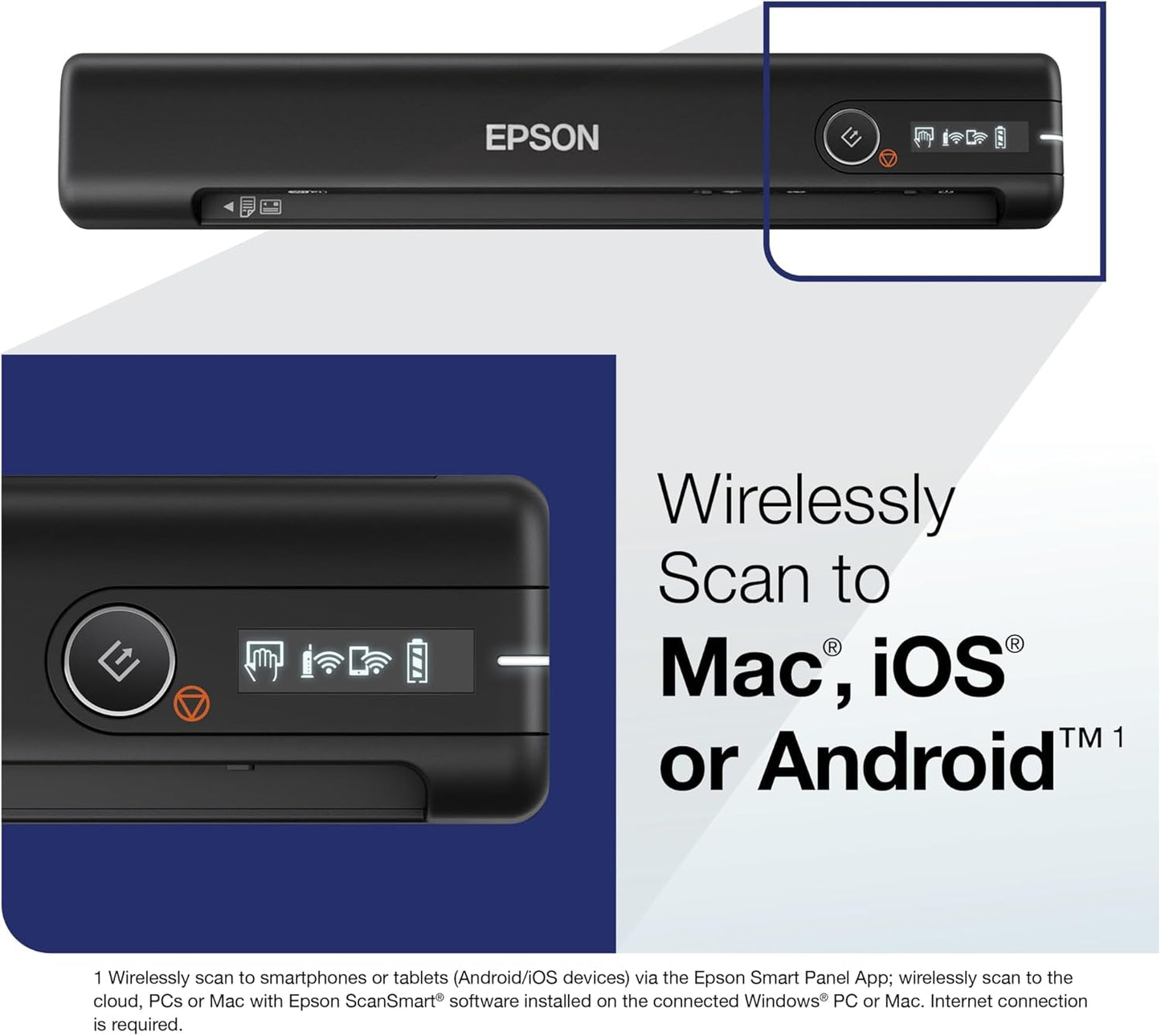 Epson ES-60W Wireless Portable Document Scanner