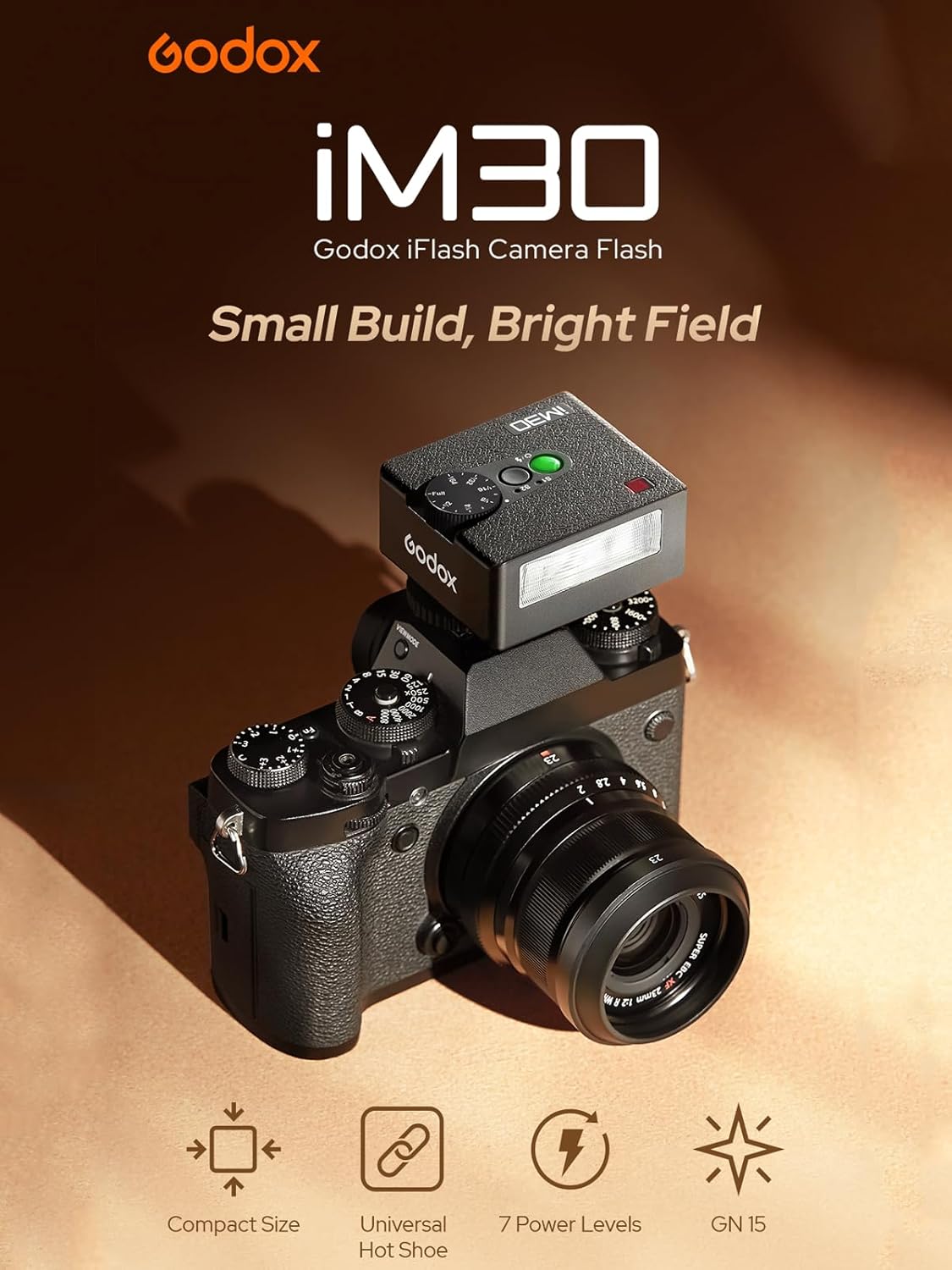 Godox iM30 Mini Camera Flash Speedlite GN15