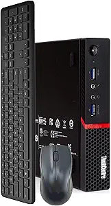 Lenovo ThinkCentre M700 Tiny i5 Desktop - Wireless Keyboard and Mouse (Renewed)