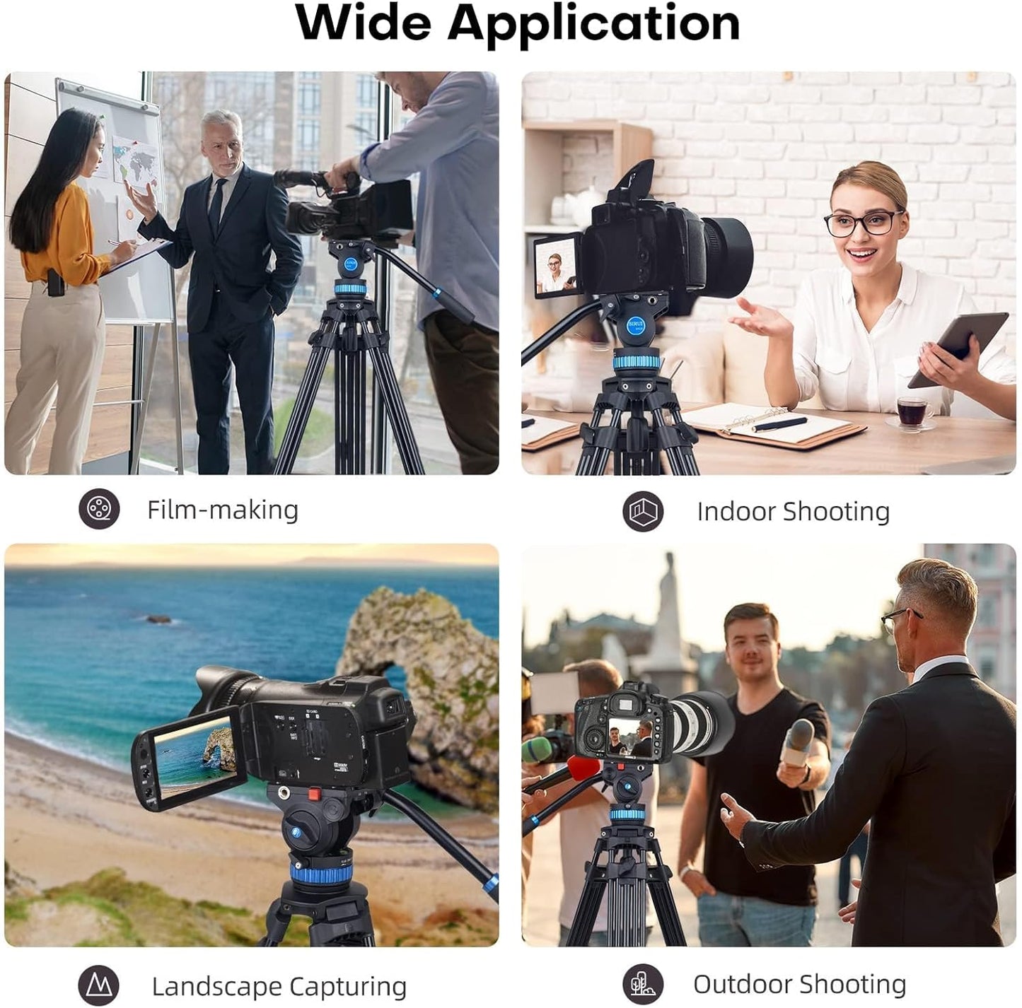 Sirui AM-25S 74.8" Professional Video Tripod