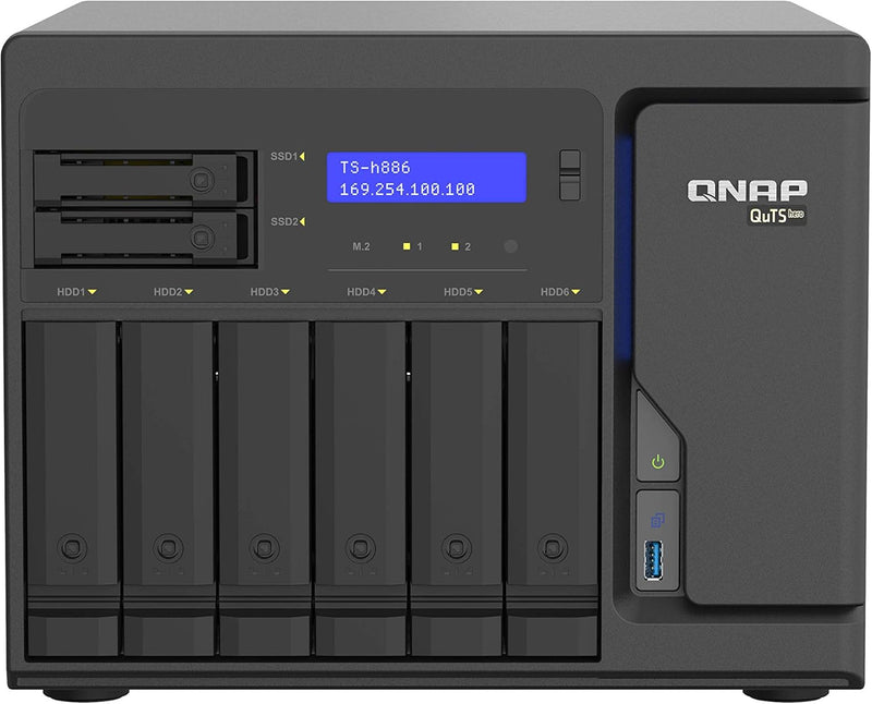 QNAP TS-h886-D1602-8G-US 8-Bay Xeon NAS 2.5GbE — main product image