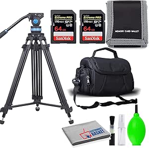 Sirui SH15-CN Aluminum Video Tripod with Fluid Head
