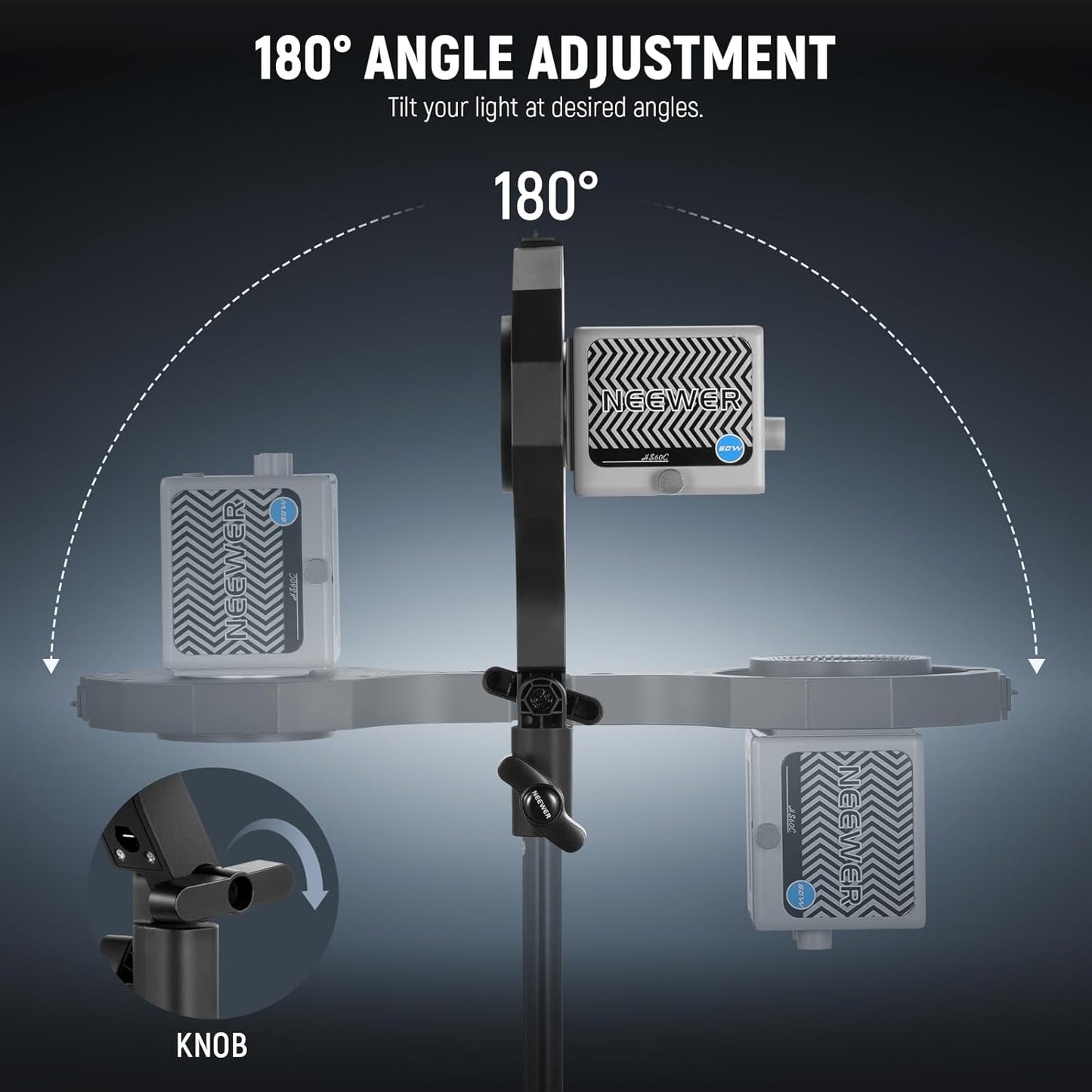 NEEWER 10104832 Mini Mount to Bowens Adapter with Tilt