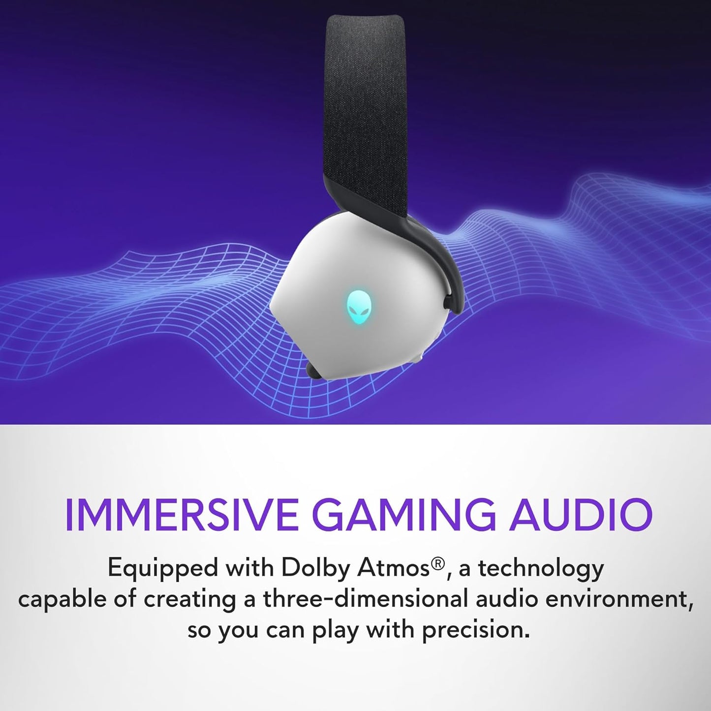 Alienware AW725H Tri-Mode Wireless Gaming Headset - Lunar Light