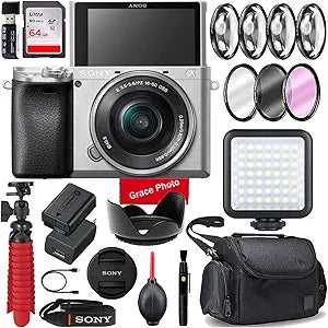 Sony a6400 Mirrorless Camera 16-50mm Lens Vlogging Bundle — main product image
