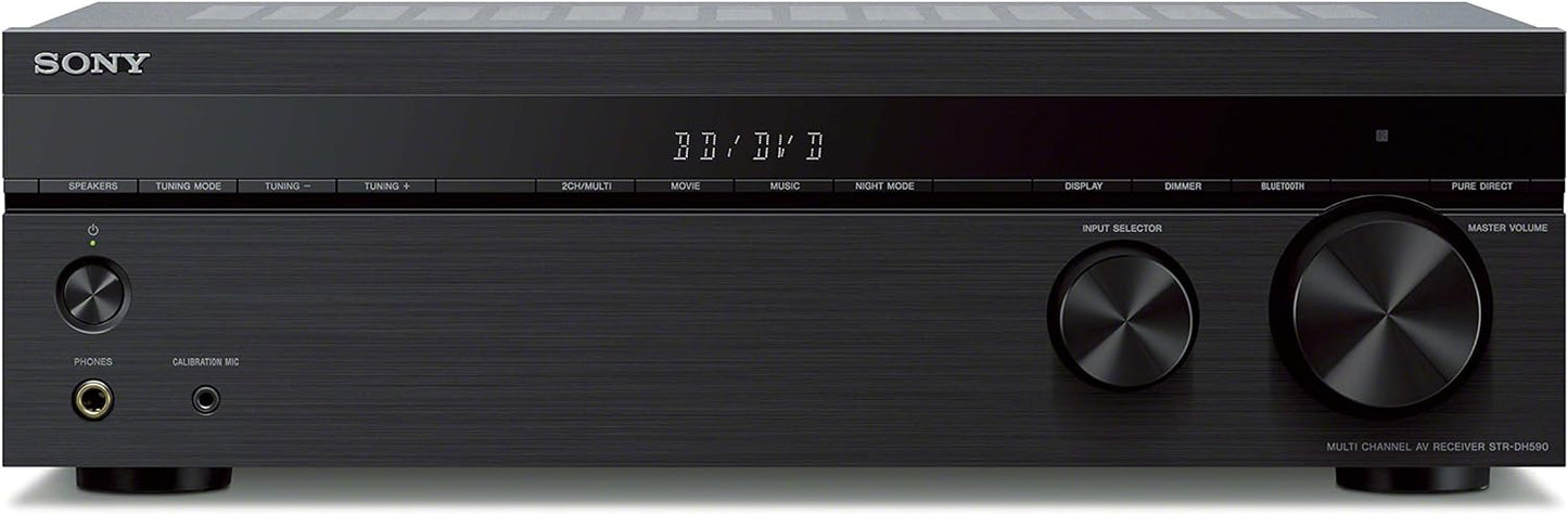 Sony STRDH590 5.2 Ch 4K HDR AV Receiver - Bluetooth (Renewed)
