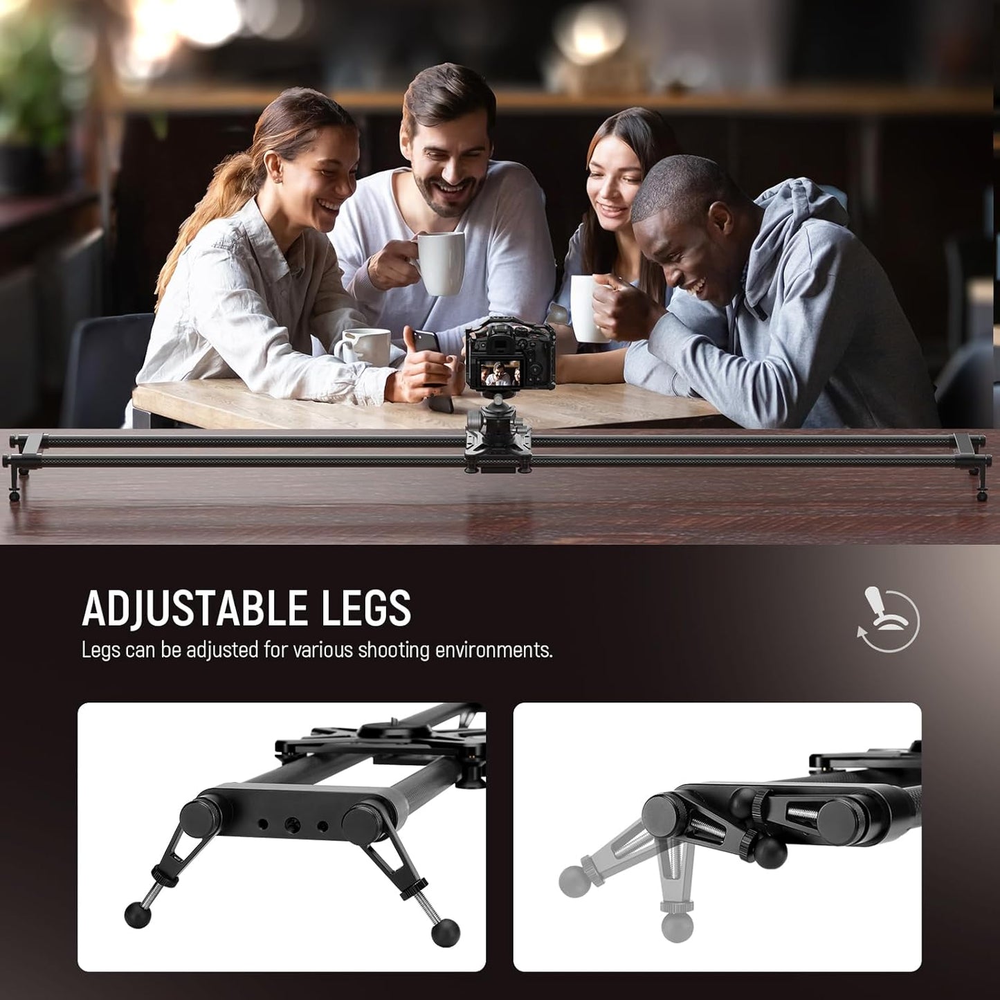 Neewer CS120CM 47.2in Carbon Fiber Camera Slider Track