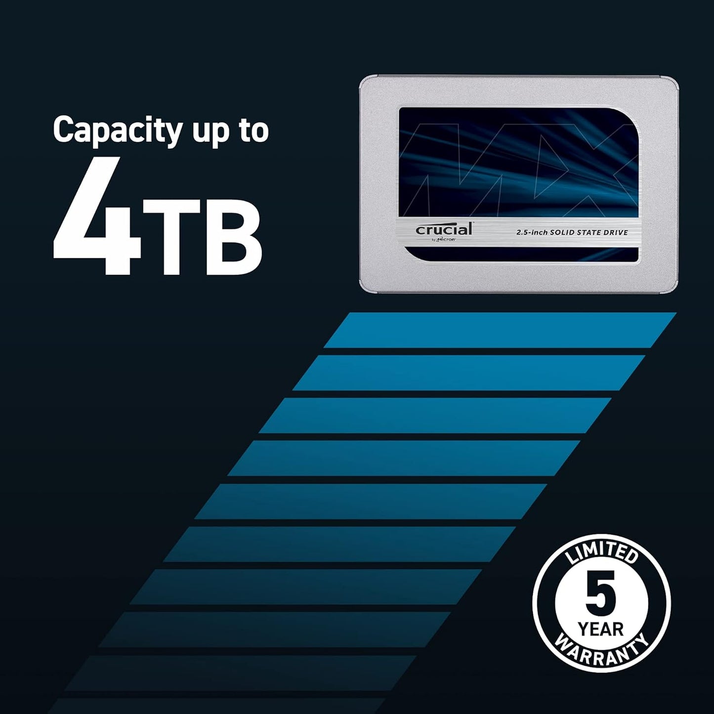 Crucial CT2000MX500SSD1 2TB MX500 2.5" SATA Internal SSD