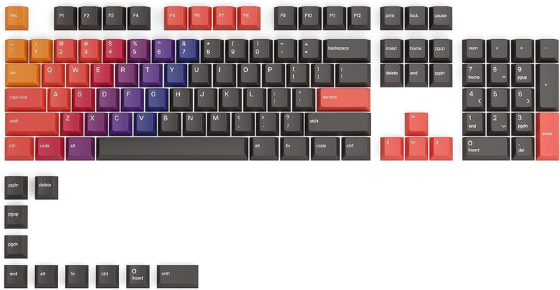 Glorious GLO-KC-GPBT-CF Celestial Fire Keycaps - Cherry Profile — main product image