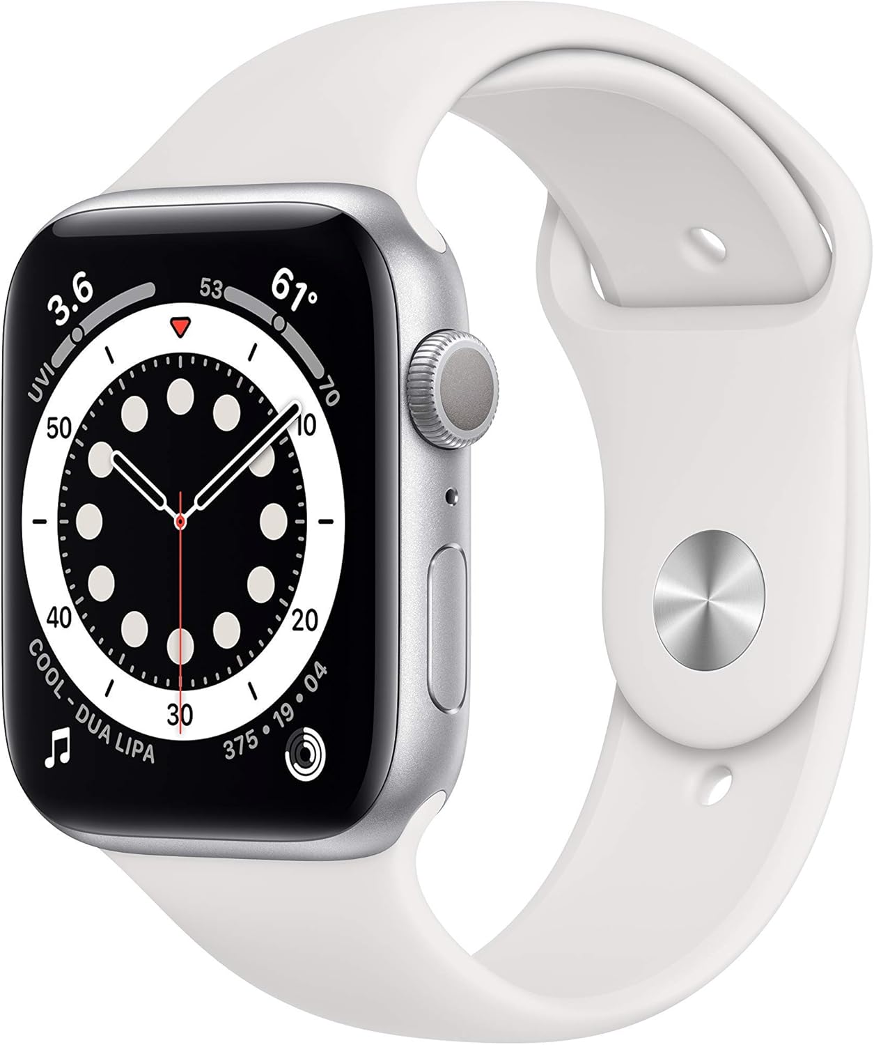 Apple Series 6 44mm GPS Silver Aluminum Renewed