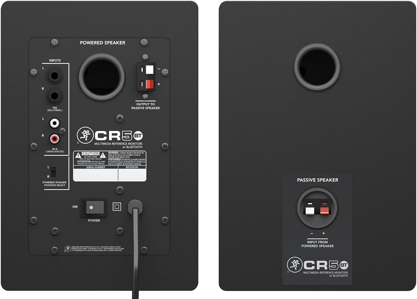 Mackie 2046563-00 CR5BT 5" Studio Monitors with Bluetooth (Pair)
