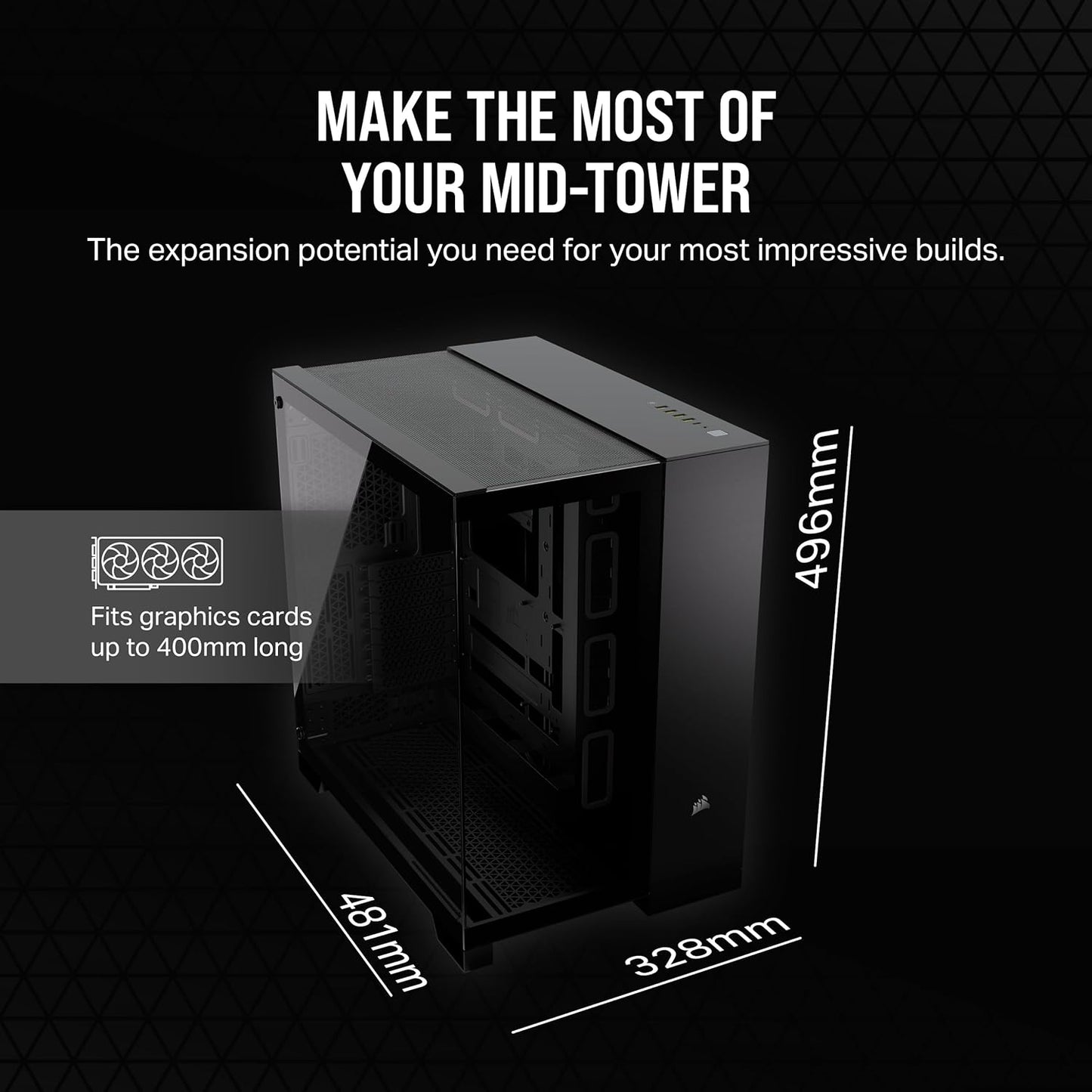 Corsair CC-9011257-WW 6500X: Mid-Tower ATX Dual Chamber Case - Black