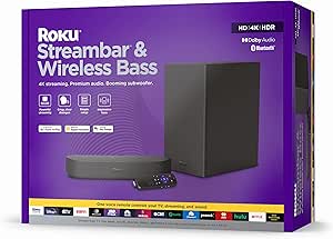 Roku 9102R-9203R-BDL1 Streambar Wireless Bass Bundle