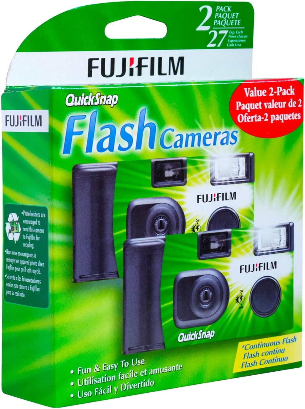 Fujifilm 7032835: QuickSnap Flash 400 Disposable Camera 2-Pack