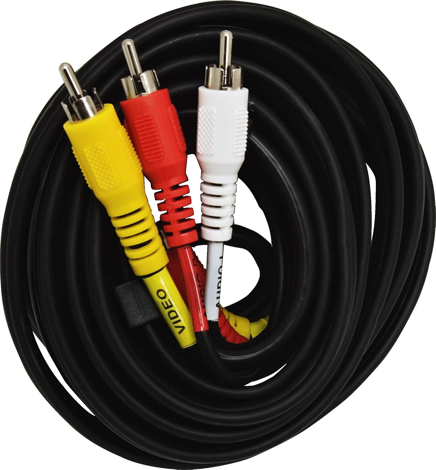 GE 23216 RCA Audio/Video Cable - 6 ft, 3-Male to 3-Male
