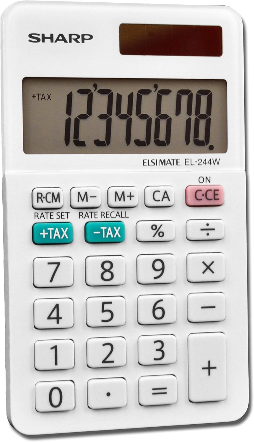 Sharp EL-244WB White Business Calculator (Renewed)