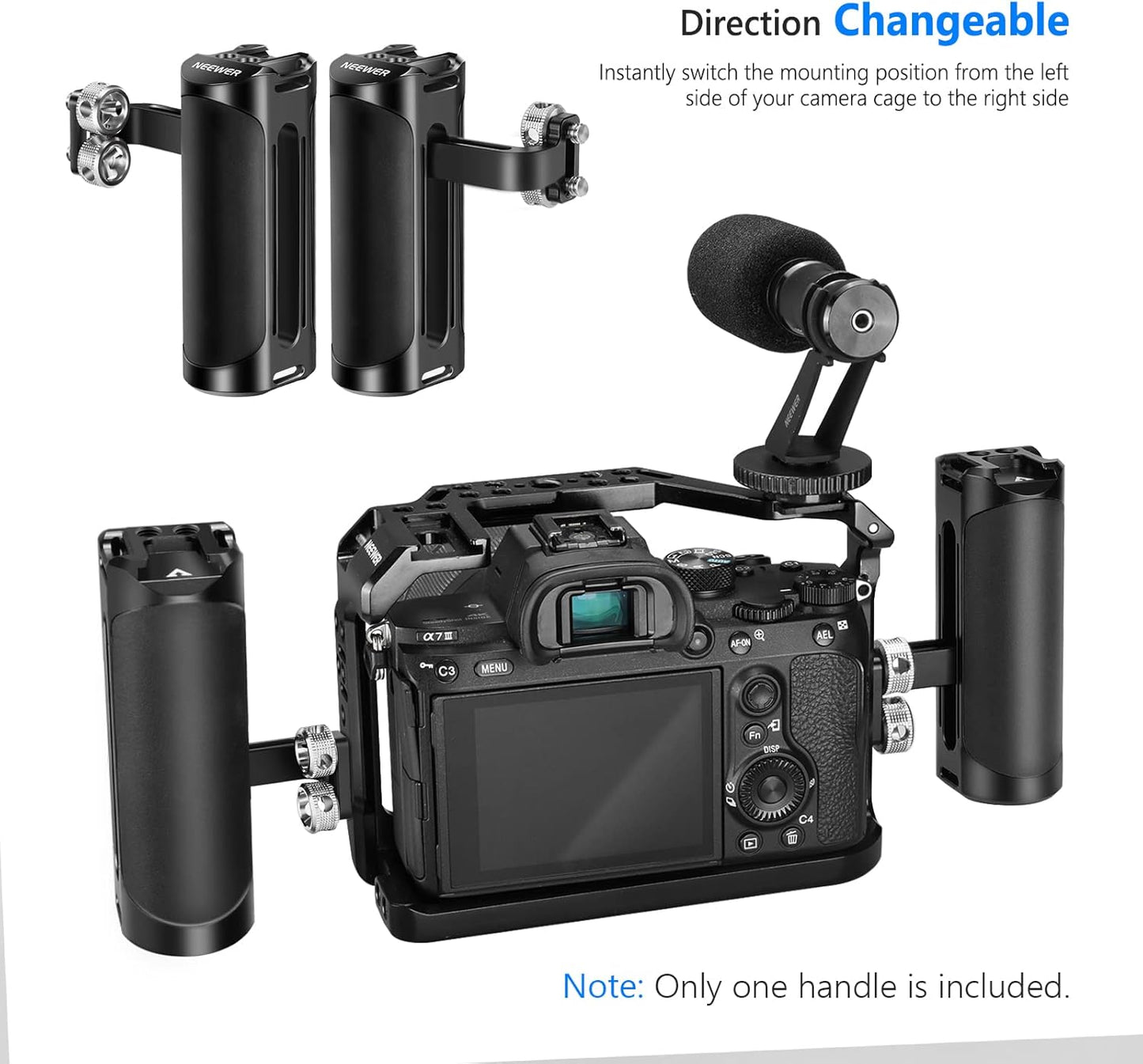 Neewer VS105 Aluminum Side Handle Camera Cage Grip