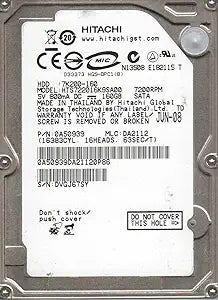 Hitachi HTS722016K9SA00 160GB SATA 2.5" Hard Drive