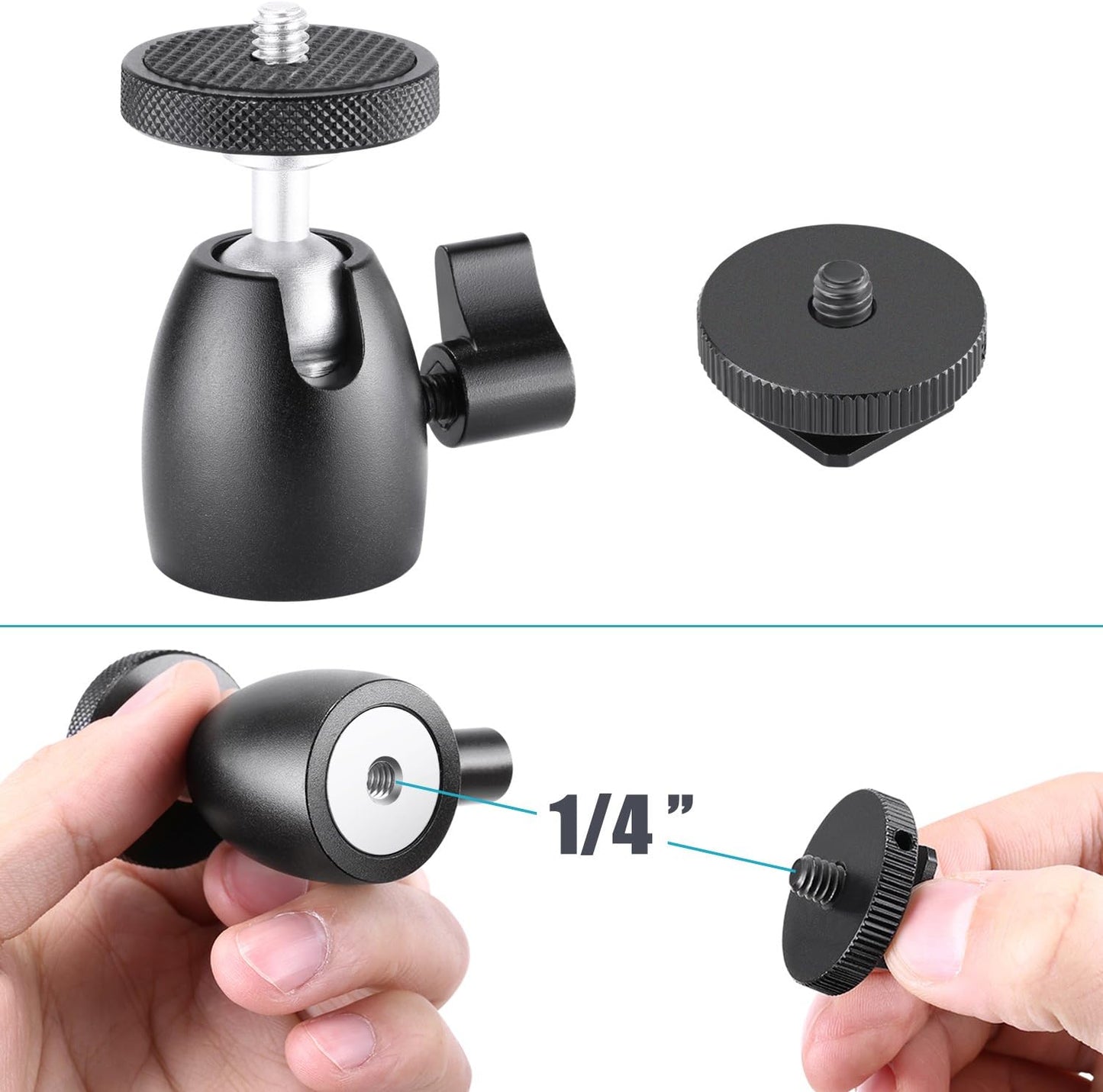 Neewer Mini Tripod Ball Head with Phone Holder