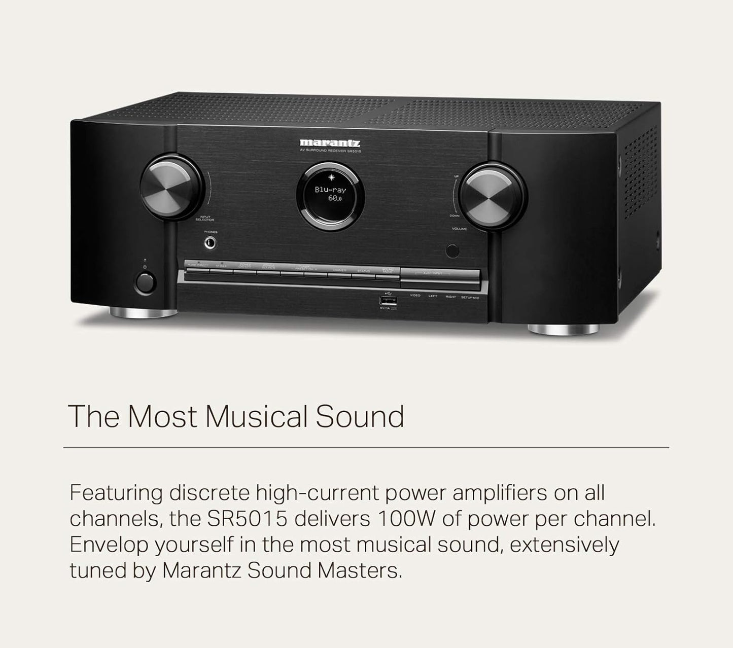 Marantz SR5015 7.2-Ch 8K AV Receiver with HEOS Renewed