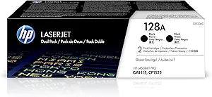HP CE320AD 128A Black LaserJet Toner Cartridge 2-Pack