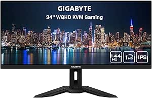 Gigabyte M34WQ-SA 34" Ultrawide 144Hz KVM Gaming Monitor