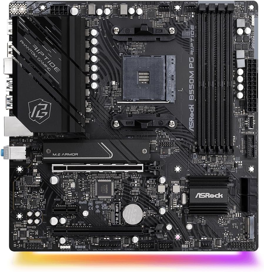 ASRock 90-MXBI90-A0UAYZ B550M Phantom Gaming Riptide Motherboard