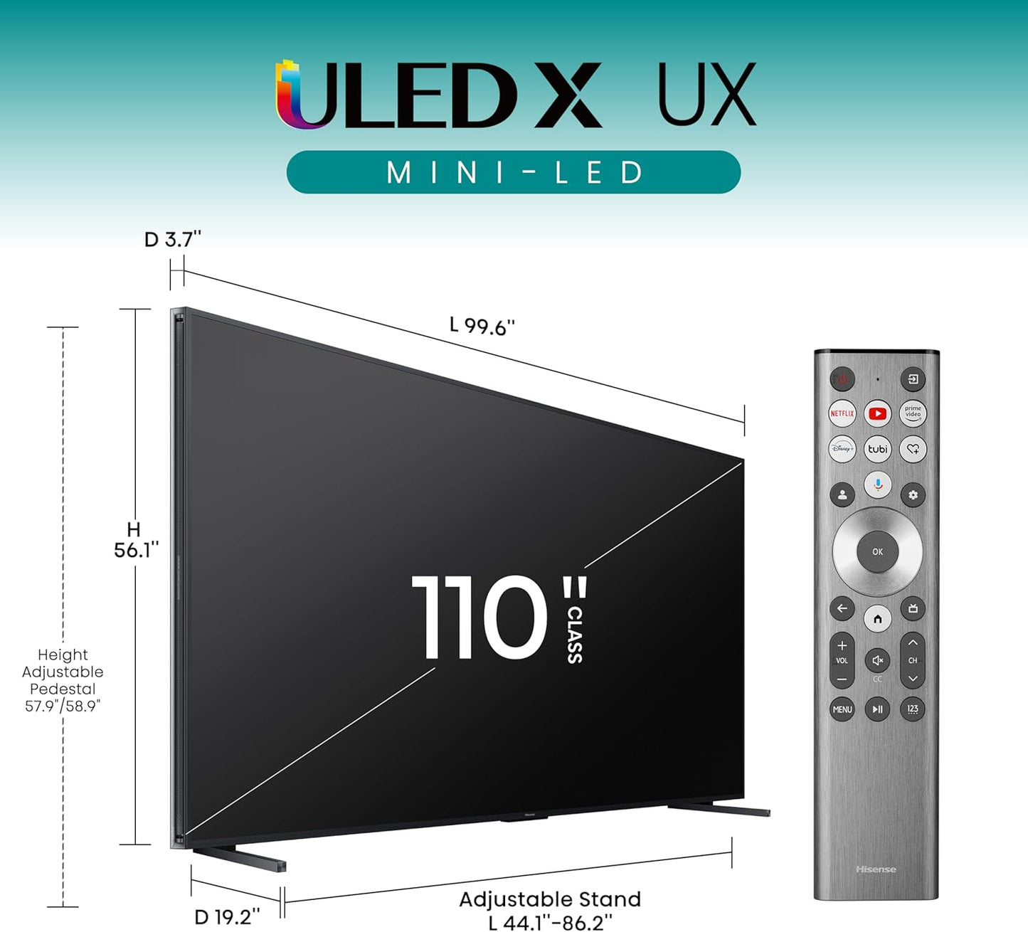 Hisense 110UX 110" Mini-LED ULED X 4K Google Smart TV