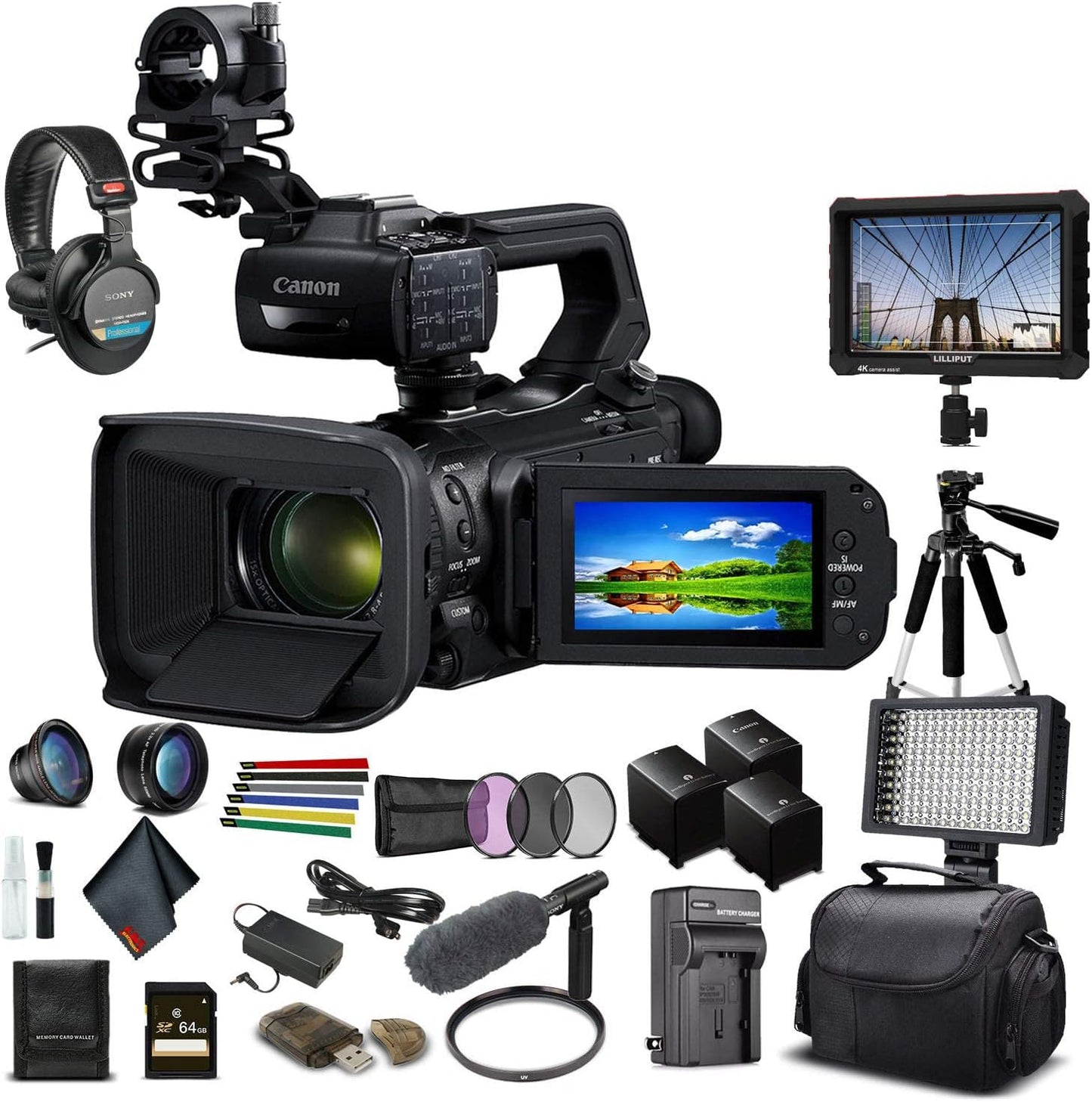 Canon 3669C002 XA50 4K Camcorder Advanced Bundle