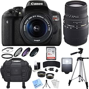 Canon E40CNDRT6I1855 Rebel T6i DSLR Camera Bundle