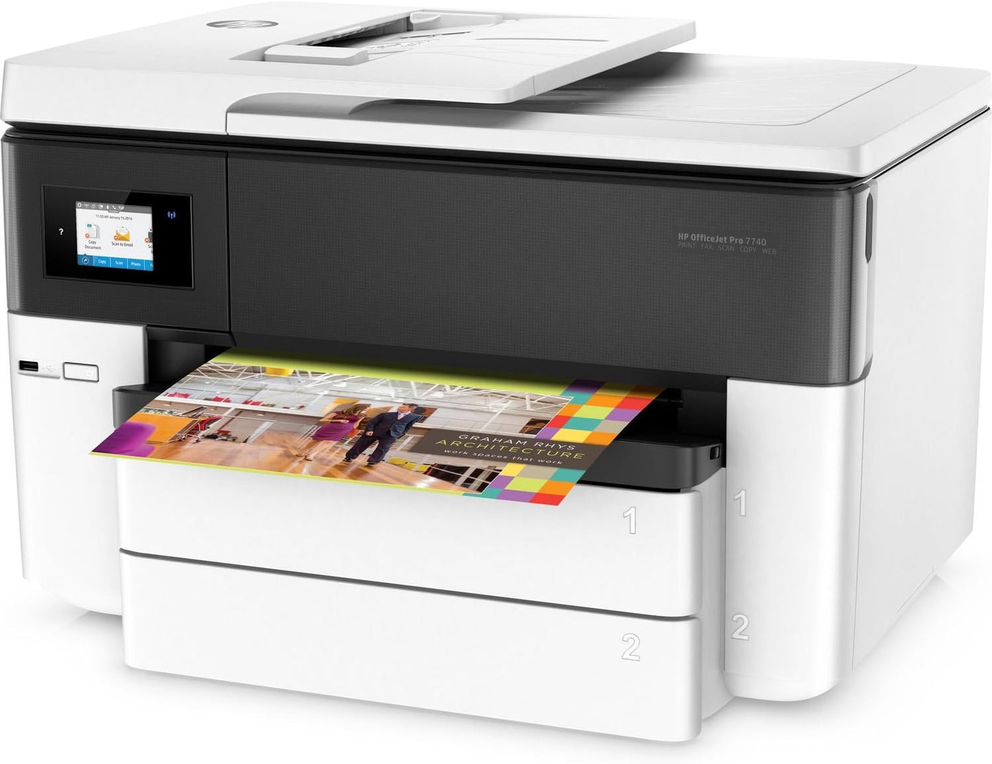HP G5J38A OfficeJet Pro 7740 Wide Format Printer Renewed