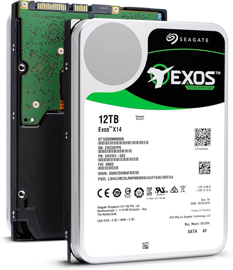 Seagate Exos X14 12TB Internal Hard Drive ST12000NM0008 — main product image