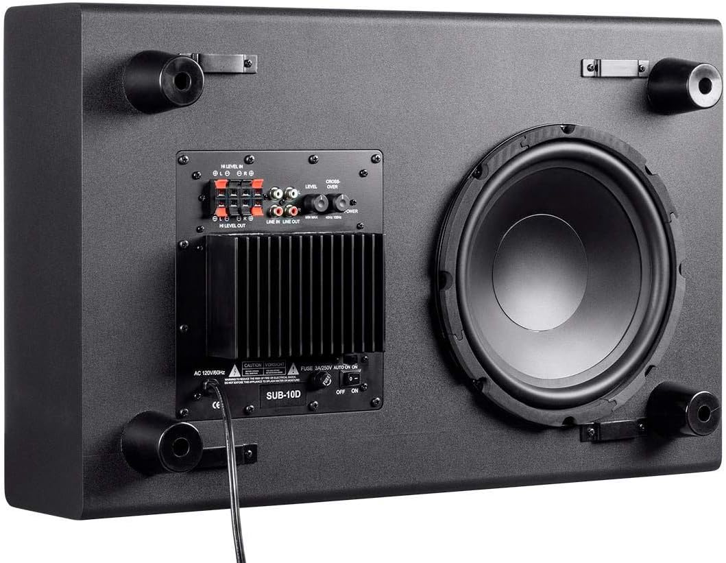 Monoprice 133830 SSW-10 Slim 10-Inch Powered Subwoofer