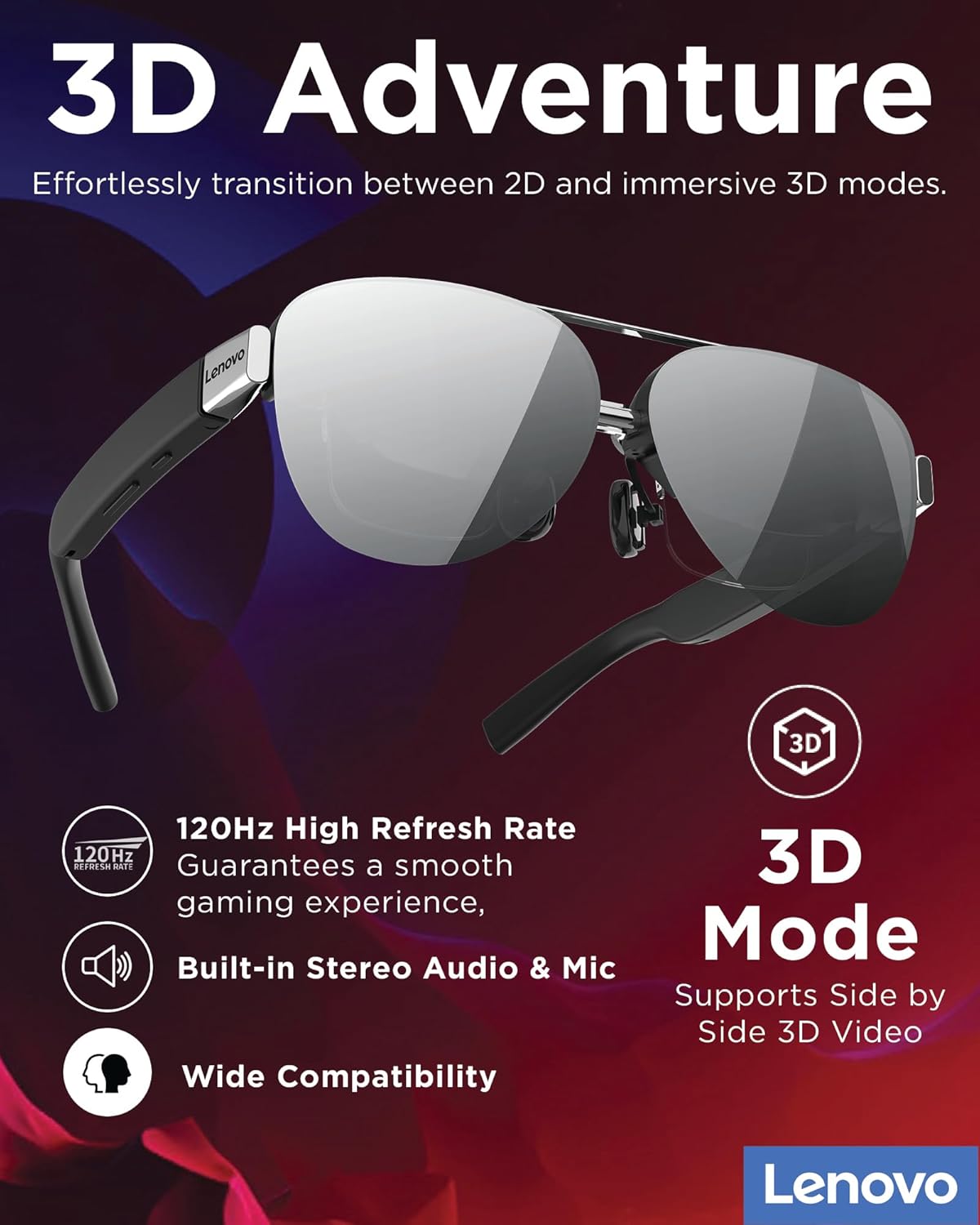 Lenovo GY21R10236 Legion Glasses Gen 2 - Micro-OLED Wearable Monitor