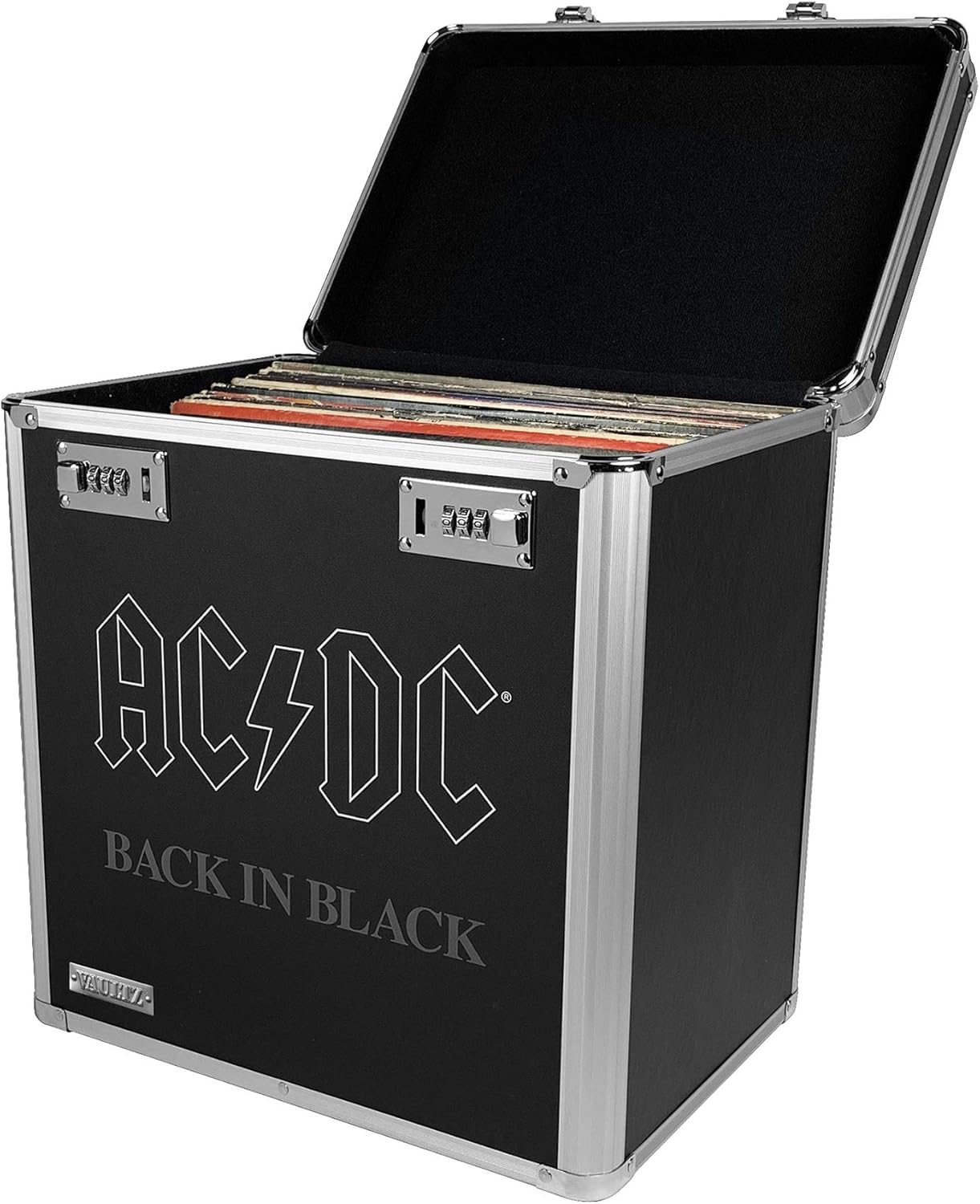 Vaultz VZ03922 Vinyl Record Storage Box - AC/DC Design