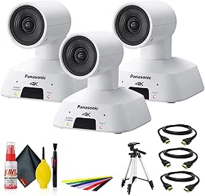 Panasonic AW-UE4WG Compact 4K Streaming PTZ Camera Bundle