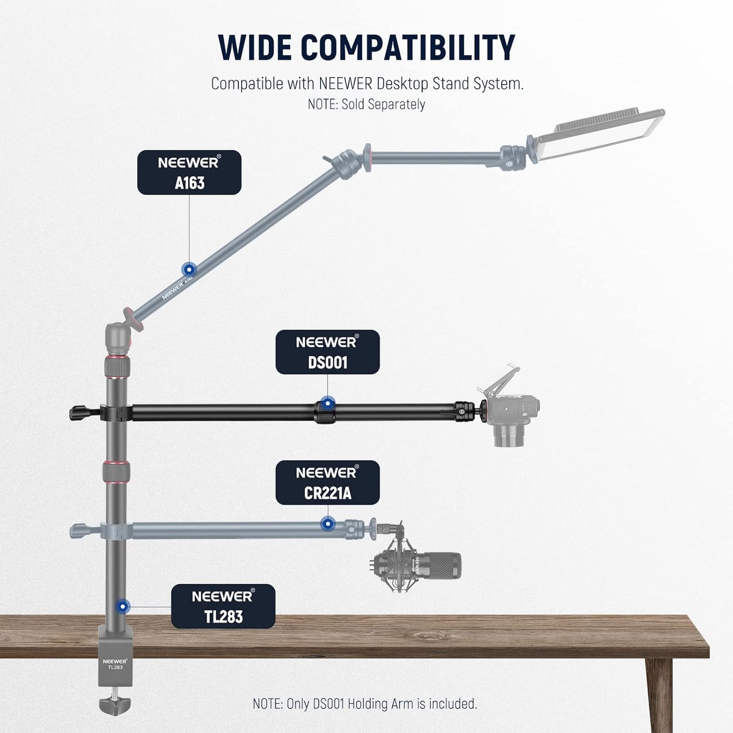 Neewer 10101938 Overhead Camera Mount Arm Stand