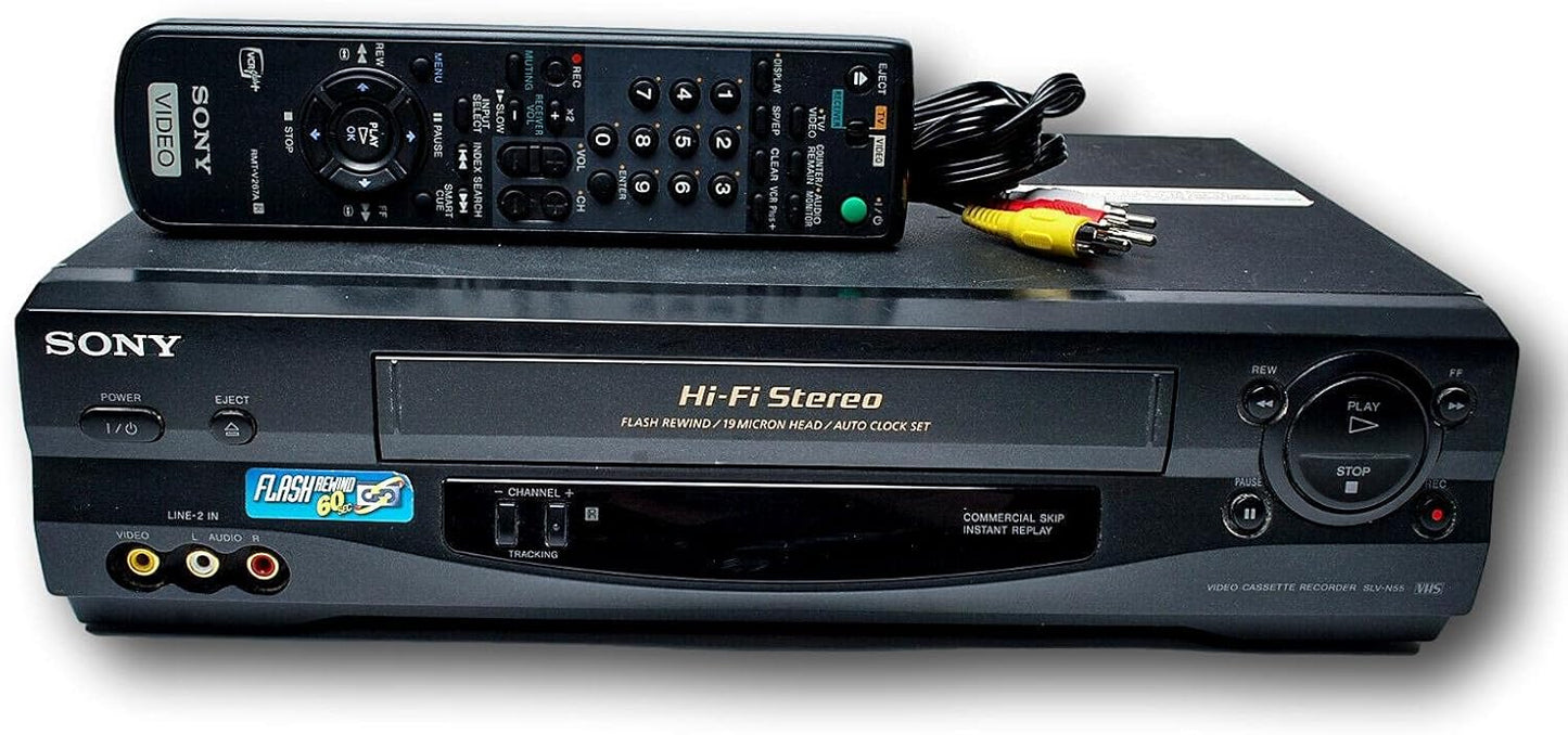 Sony SLV-N55-cr 4-Head Hi-Fi VCR (Renewed)