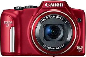 Canon SX170 Red PowerShot 16MP Digital Camera — main product image